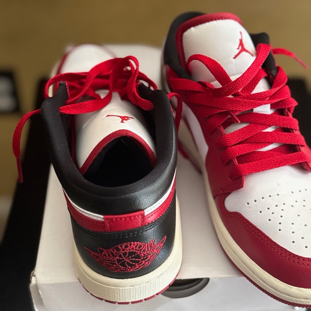 Jordan Red and Black Women's Sneakers - Picture 5 of 9